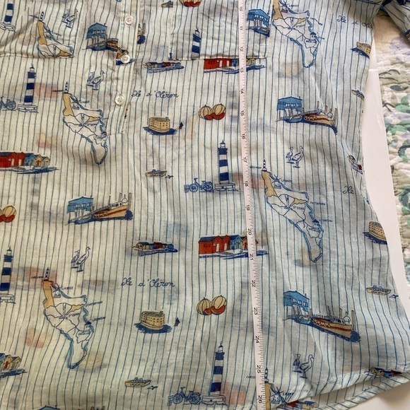 COTTON DAISY Beach Themed Sheer Cotton Cover Up Size Large - Picture 8 of 8